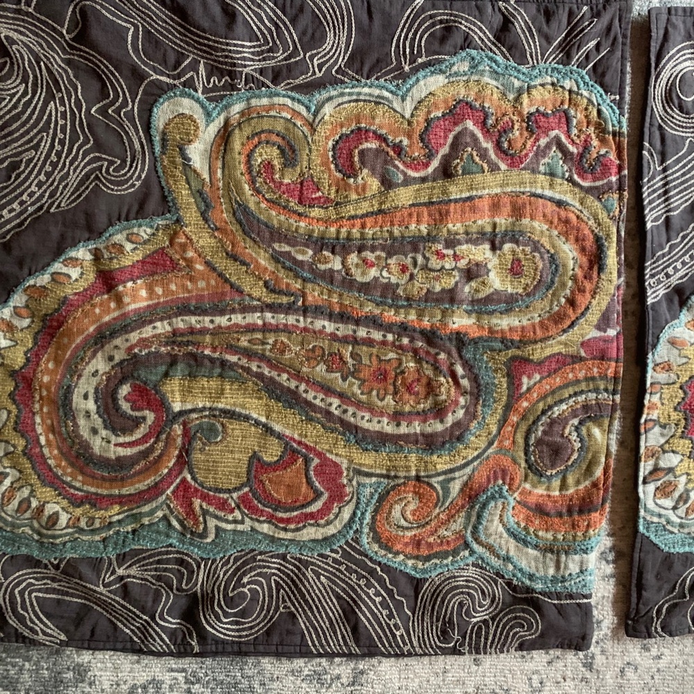 Pottery Barn Sullivan Paisley Embroidered Pillow Cover